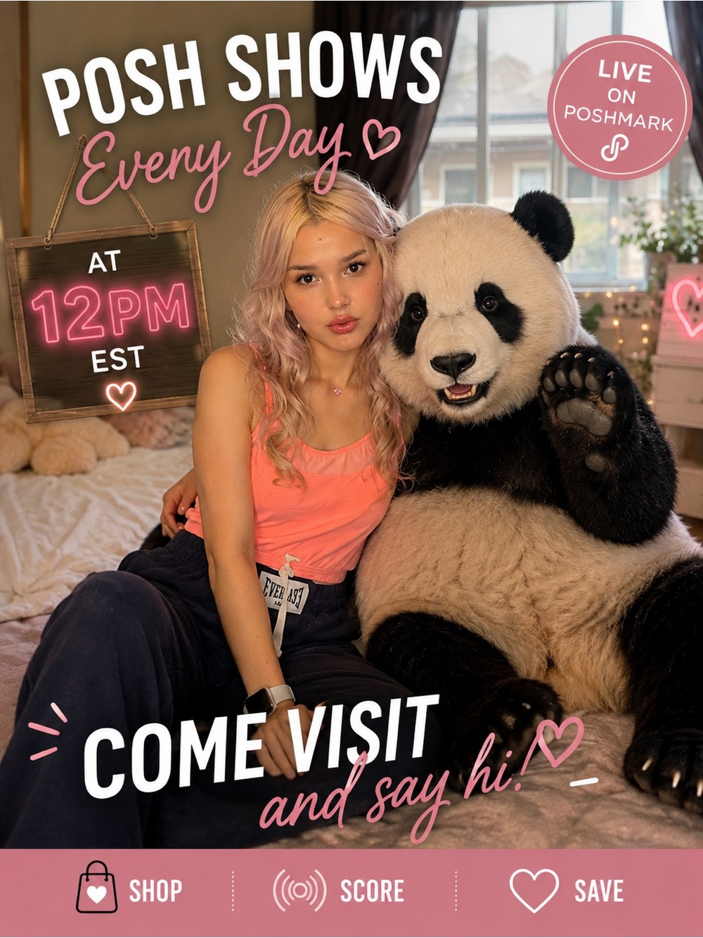 COME FOR THE clothes, stay for the friendship!🐼POSHMARK SHOWS